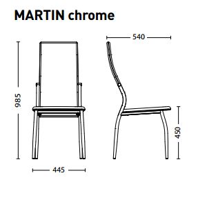 Стілець Мартін хром BOX (Martin chrome BOX) Новий Стиль